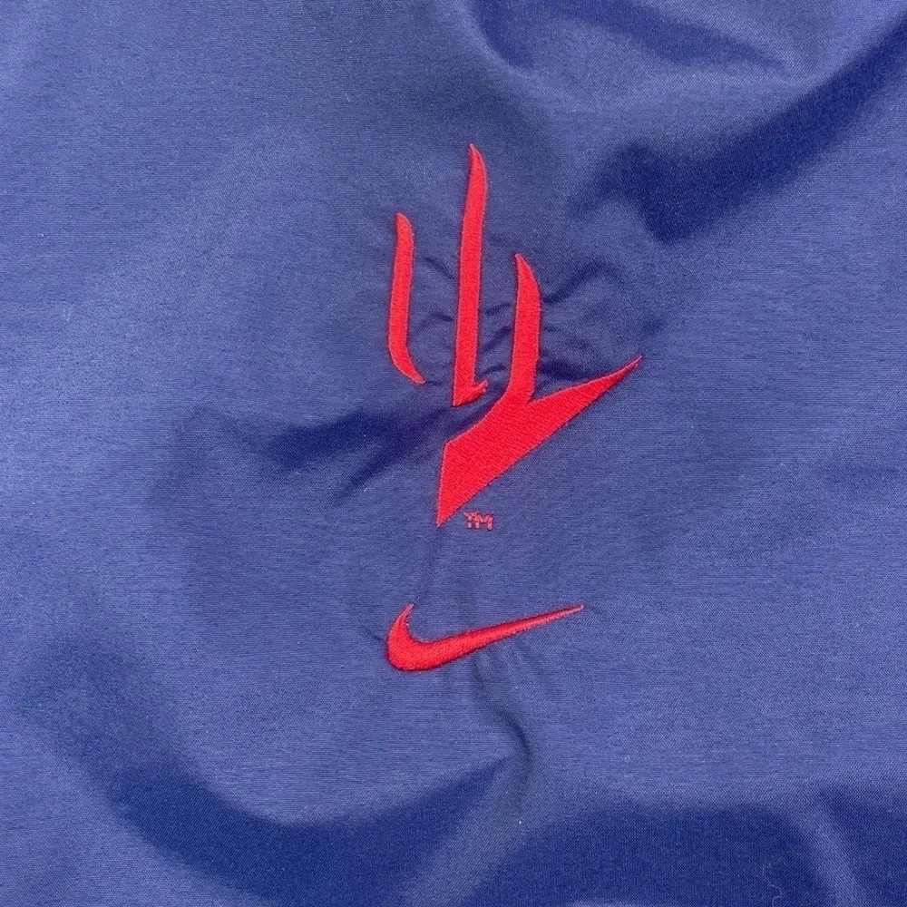 Nike Windbreaker Jacket Mens XL Blue Red Arizona Wildcats Pullover V-Neck‎